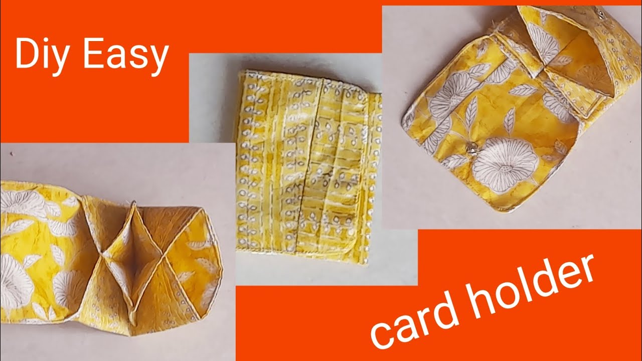#Diy card holder easily making at home with fabric #sewing