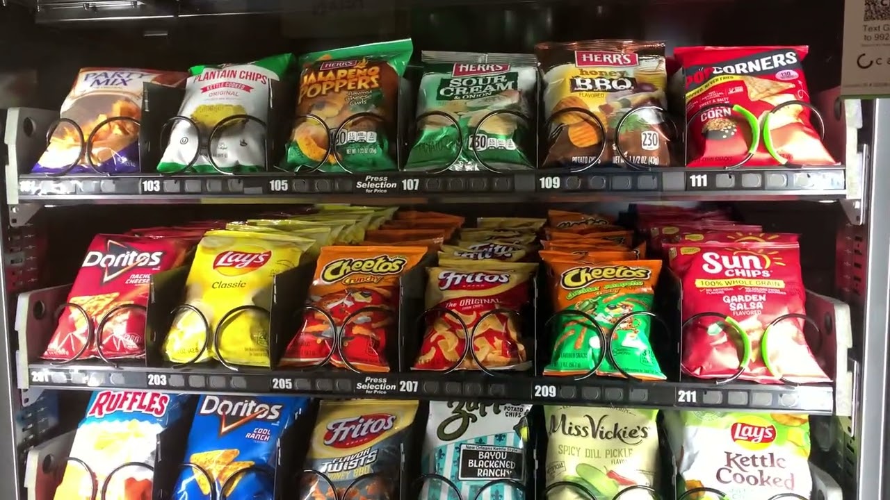 The V3 snack touch screen vending machine at Campus.