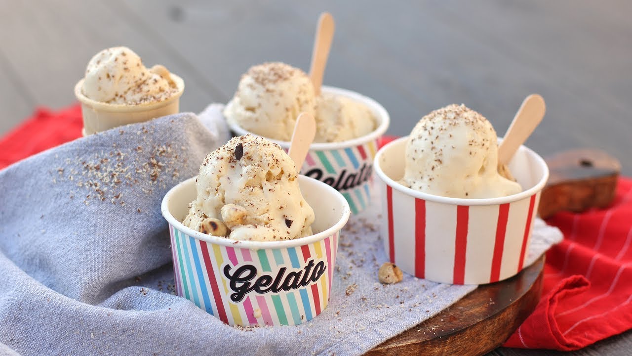 Homemade Hazelnut Ice Cream