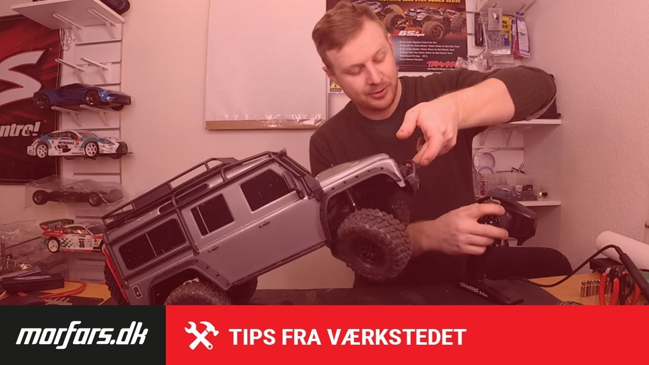 Reparation af Traxxas TRX-4 - Montering af nyt servo horn - Morfars.dk
