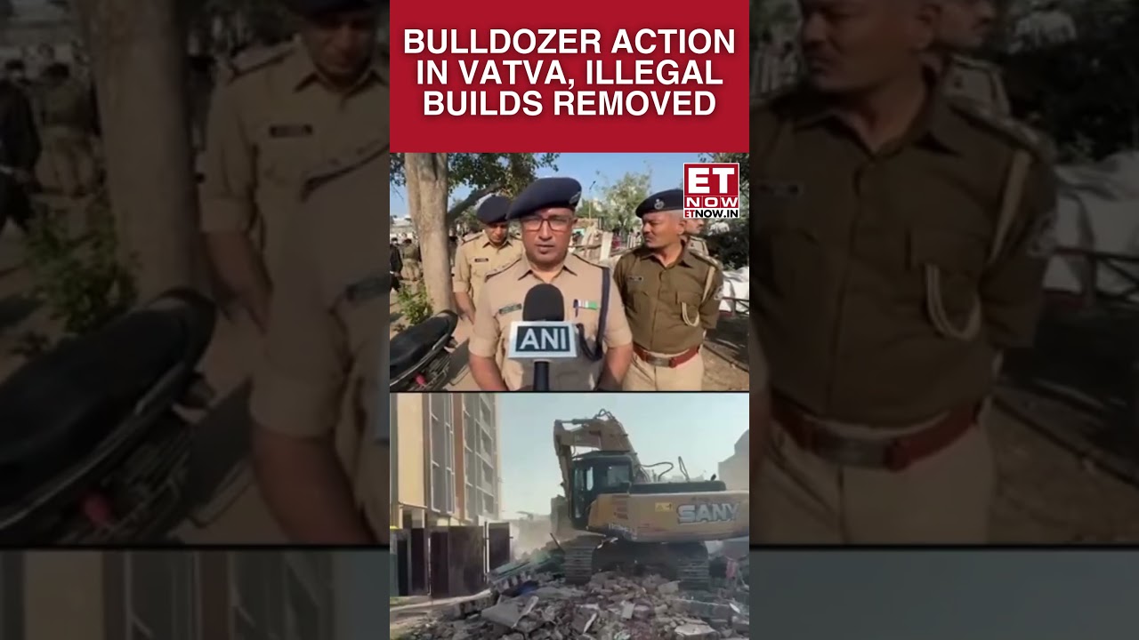 Vatva Extension sees strict action as AMC demolishes illegal constructions in Ahmedabad | ET Now