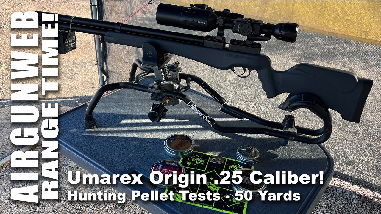 Тесты охотничьих пуль Umarex Origin .25 Cal на 50 ярдах с оптикой ATN X-Sight 4K Pro