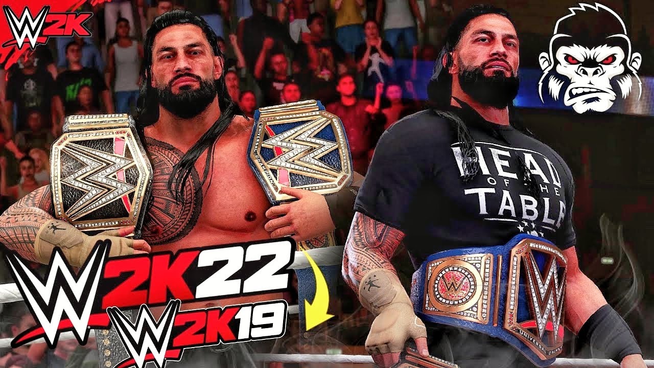 Roman Reigns 2K22 Character Model Port & Double Championship Entrance | WWE 2K19 PC / PS4 Mods