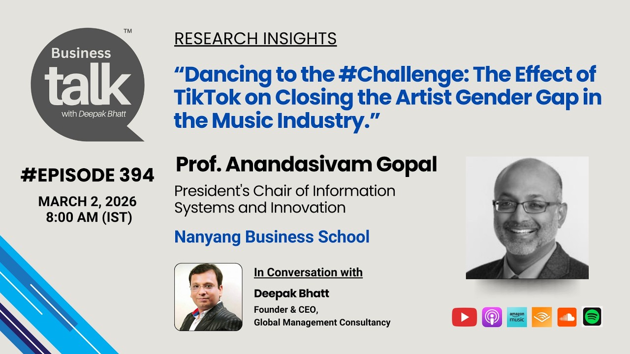 Can TikTok Dance Challenges Boost Women Artists? Research Insights with Dr. Anandasivam Gopal