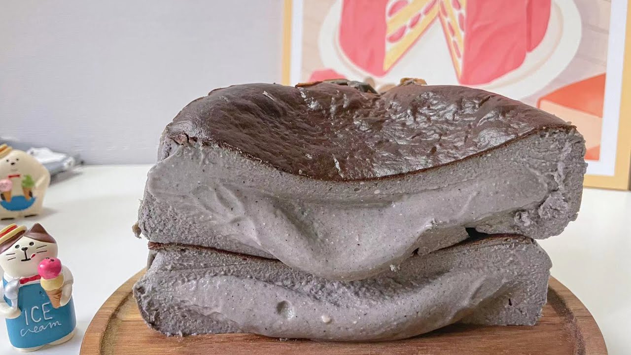 【一次成功】生酮黑芝麻流心巴斯克 ｜ Keto Black Sesame Basque