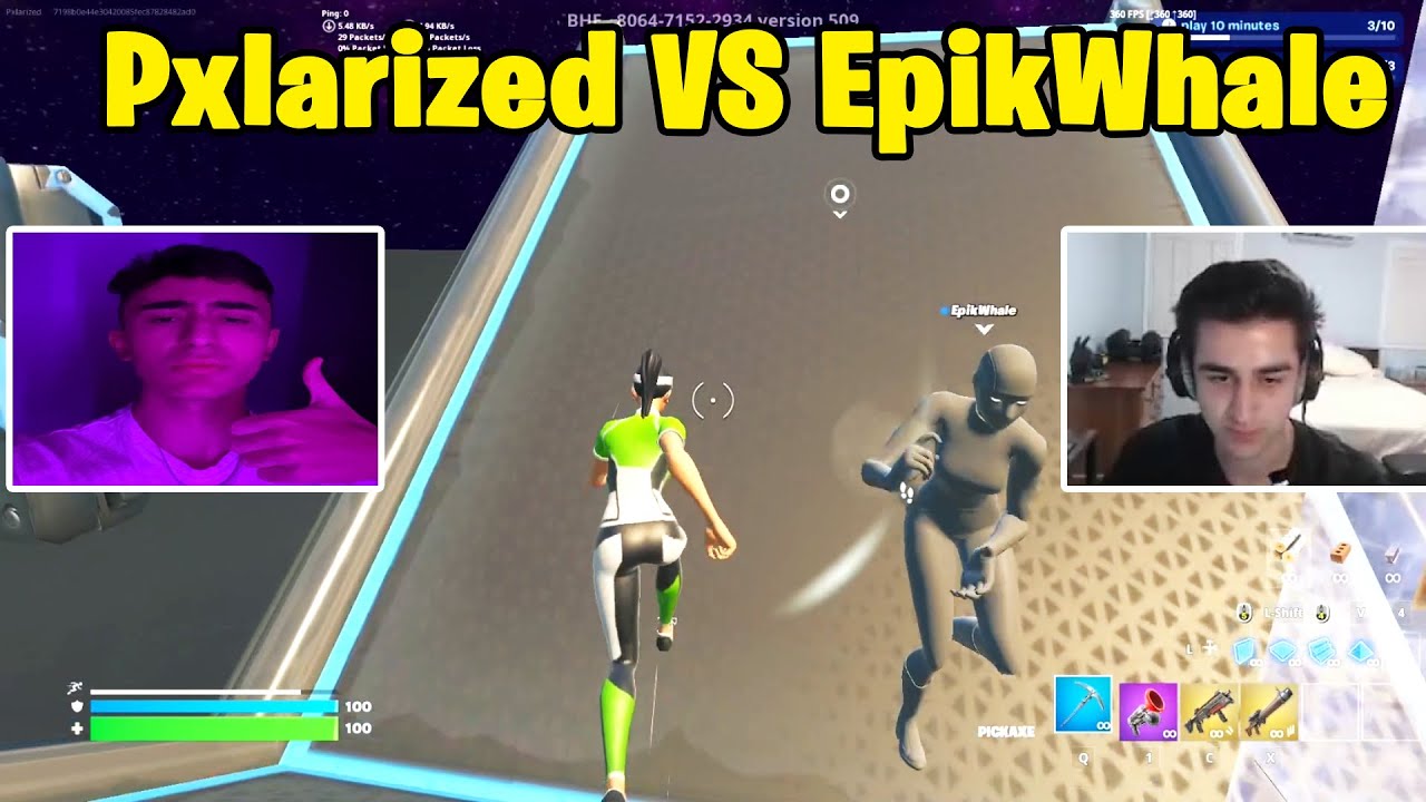 Pxlarized VS EpikWhale 1v1 TOXIC Buildfights!