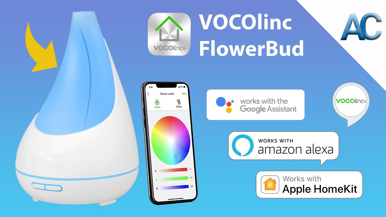 VOCOlinc Flowerbud Diffusore di aromi intelligente | Ottimo per HomeKit