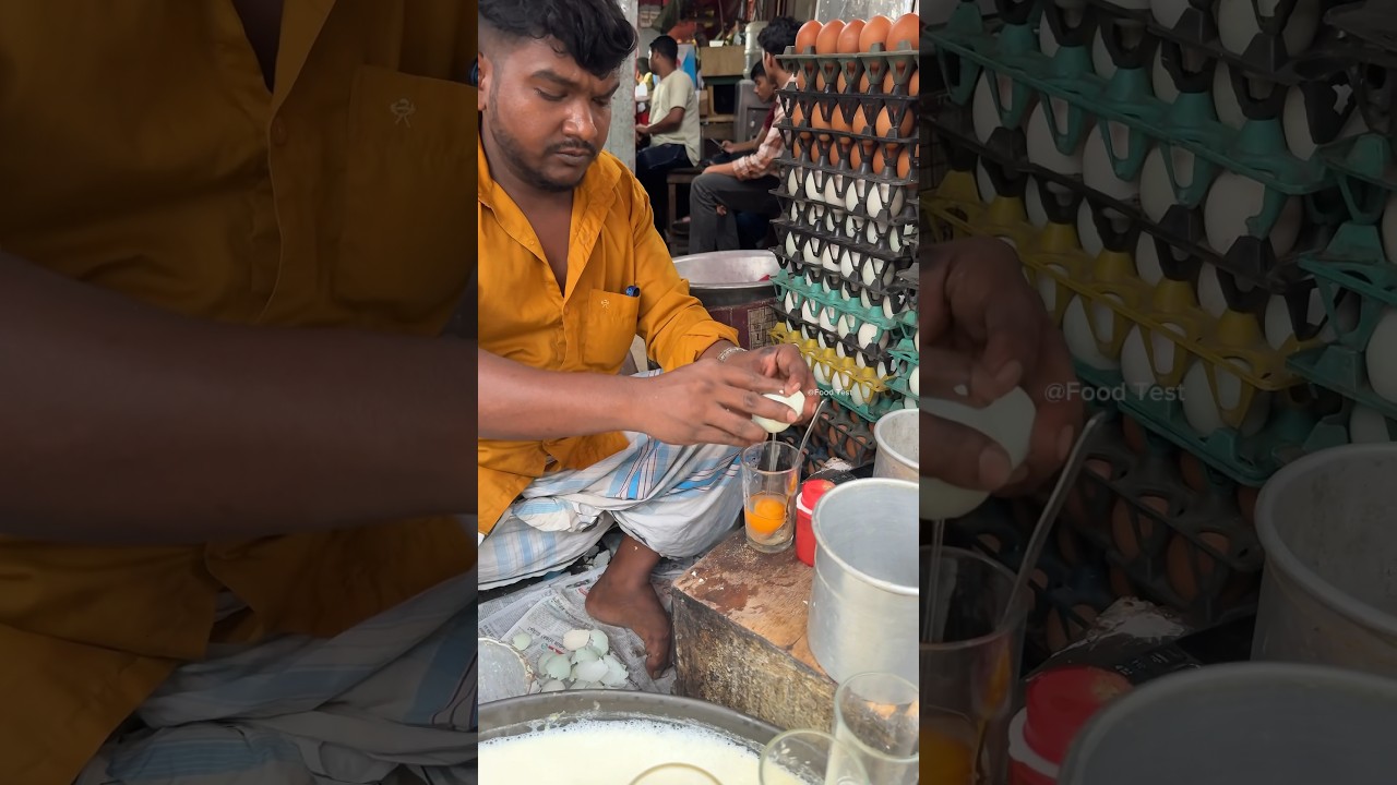 Raw Duck Egg and Cow Milk Mixer | Healthy Street Food #shorts