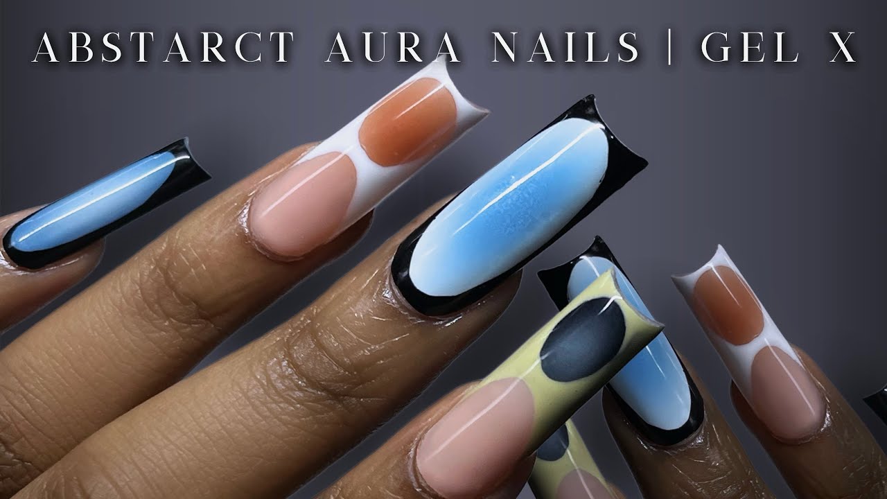 ABSTRACT AURA NAILS🫧✨ GELX NAILS | Beginner Friendly Gel X Nails Tutorial | Spring nails