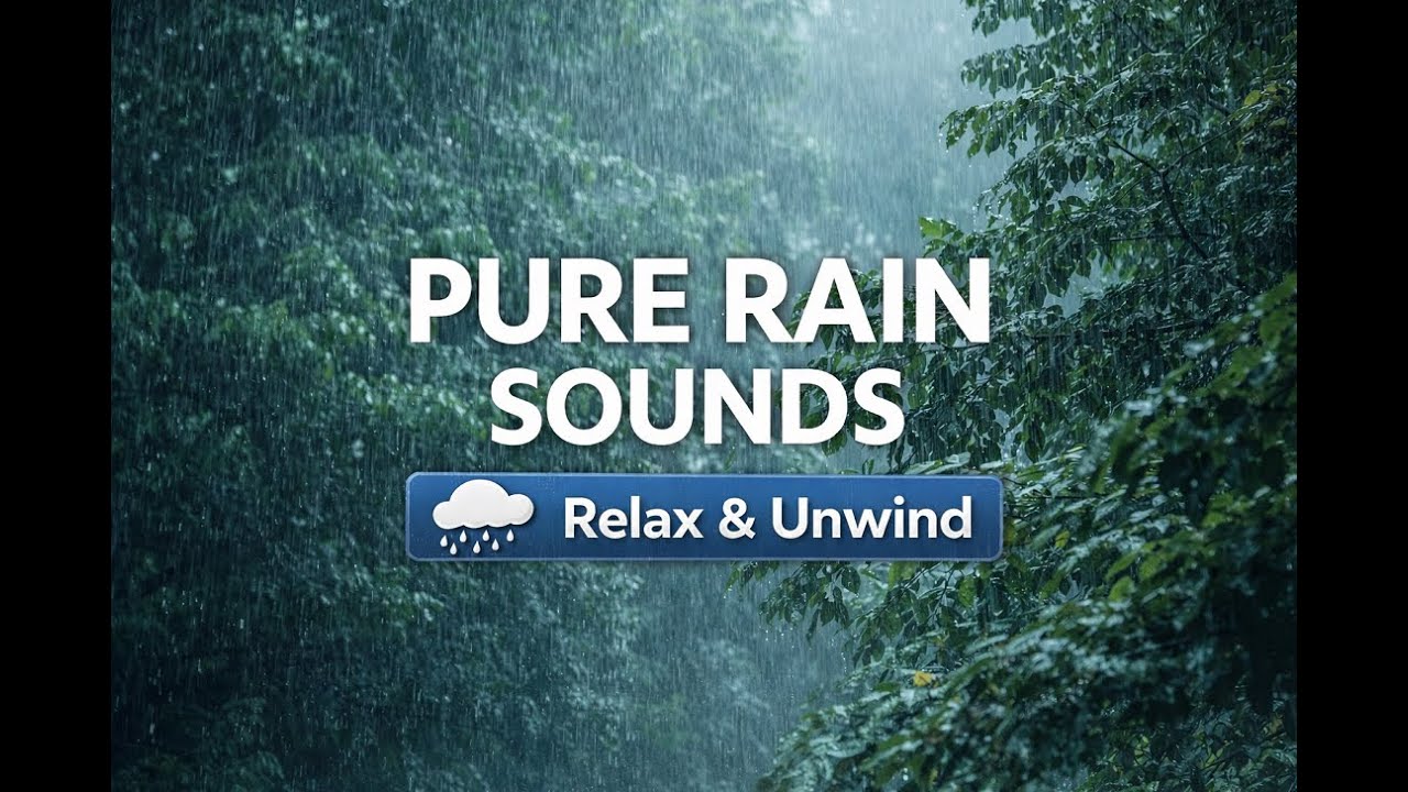 🌧️ Relaxing Rain Sounds | Raw Rain Video | Nature Ambience