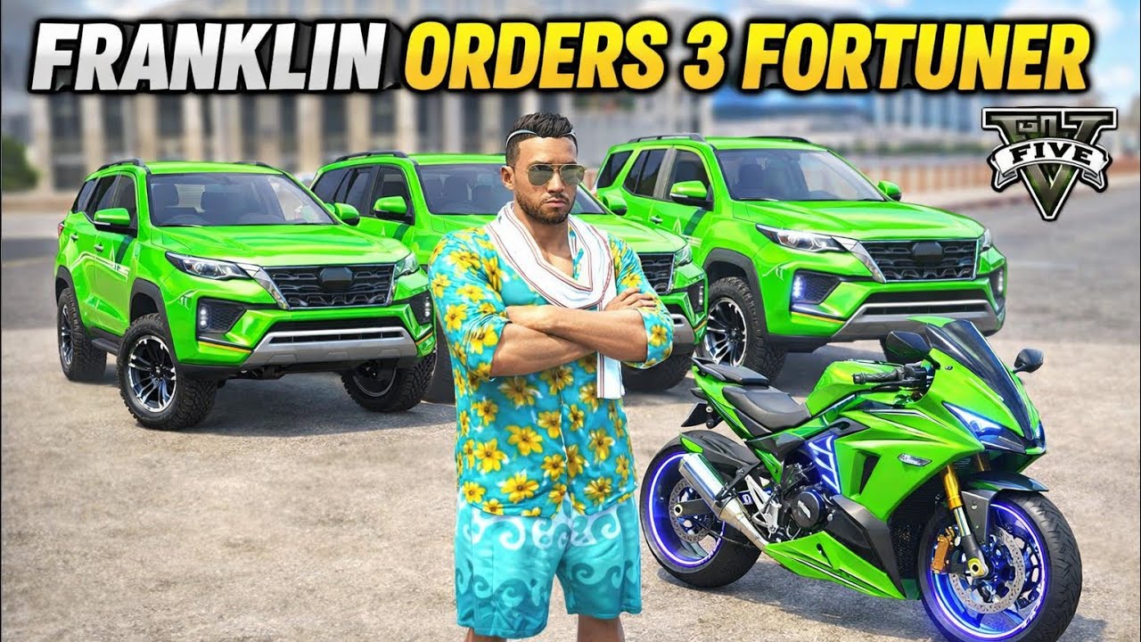 🎮 Franklin order by 3️⃣ new fortuner and 1️⃣ bakie 🇮🇳 indian theft auto simulator game 🎯