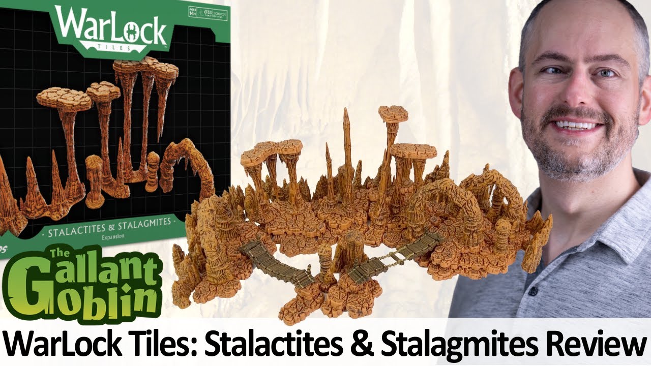 WarLock Tiles: Stalactites & Stalagmites - WizKids 4D Settings Caverns Prepainted Minis Terrain
