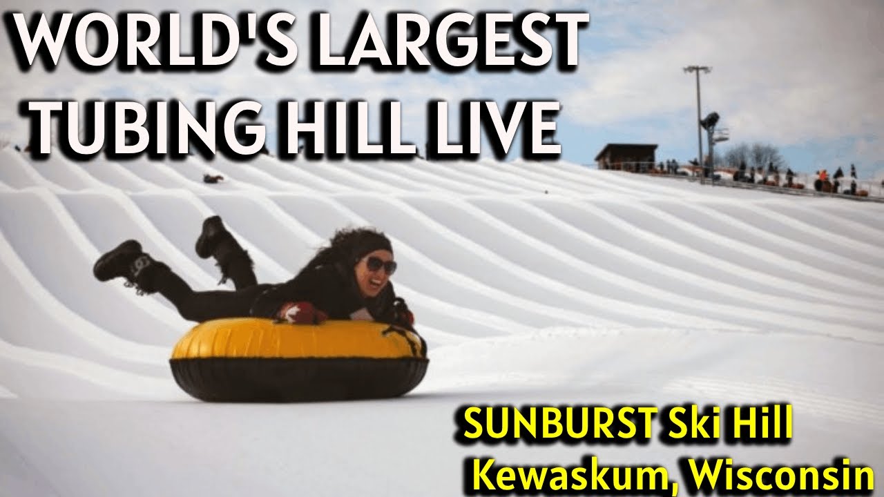 LIVE - Twins at Largest Snow Tubing IN THE WORLD - Kewaskum #wisconsin #snow