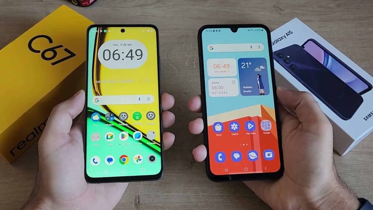 Realme C67 VS Galaxy A15: COMPARATIVO com os dois aparelhos que custam MENOS DE MIL REAIS