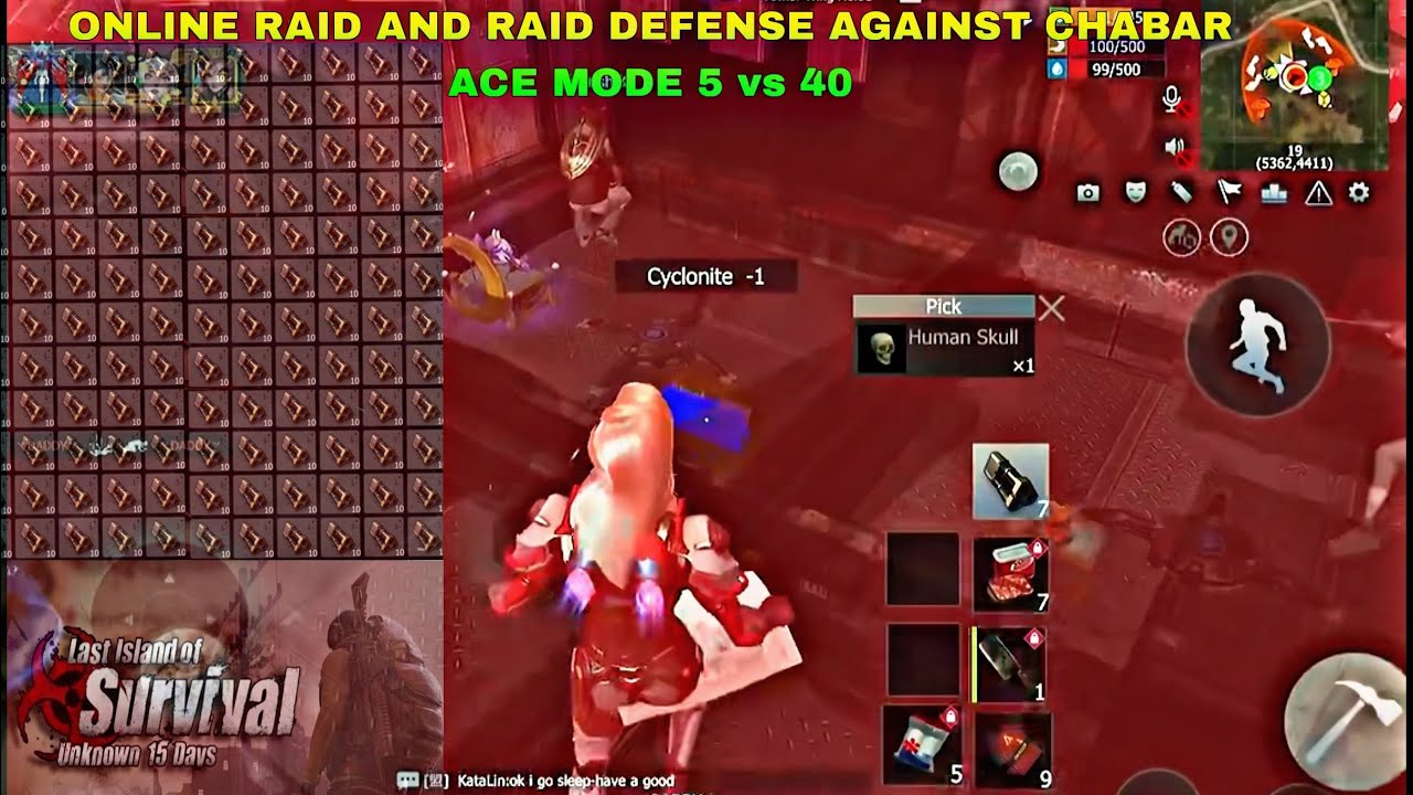 ONLINE RAID AND RAID DEFENSE AGAINST CHABAR ACE MODE@LIOSofficial #lastislandofsurvival #gaming 