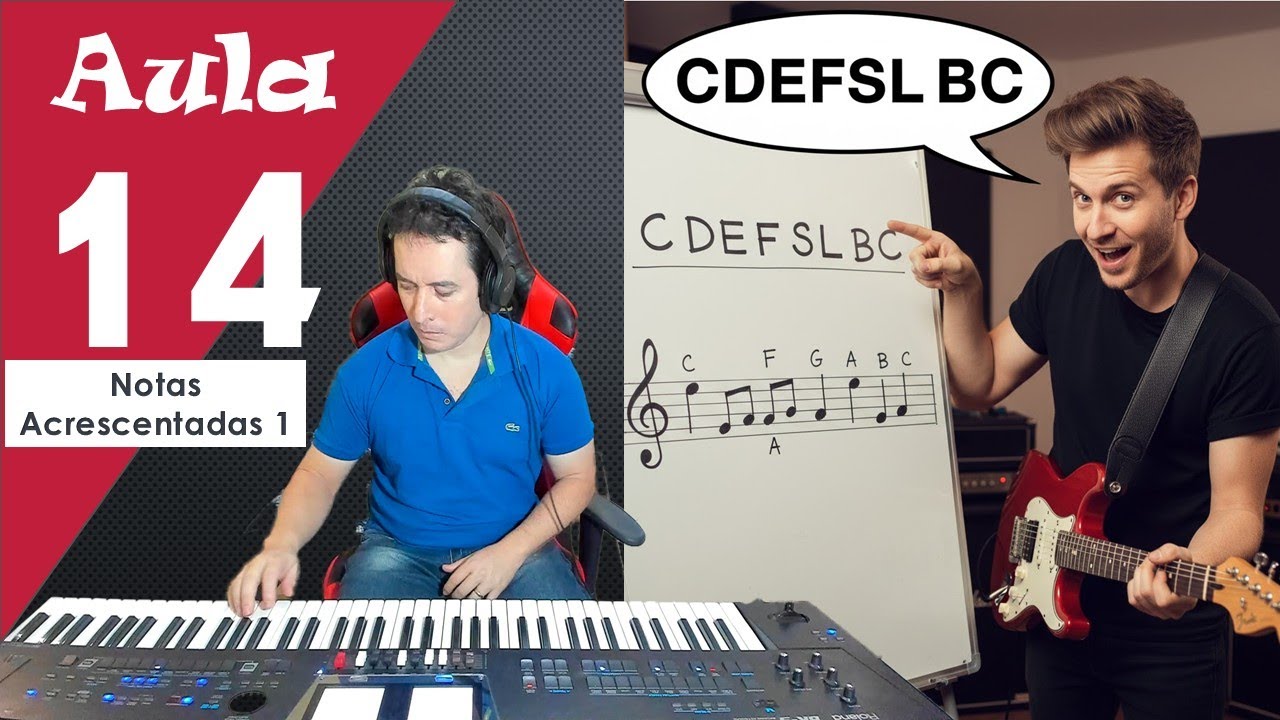 Aula de Teclado 14 - Notas acrescentadas 1 - ADD, notas com 9°, 11° e 13°