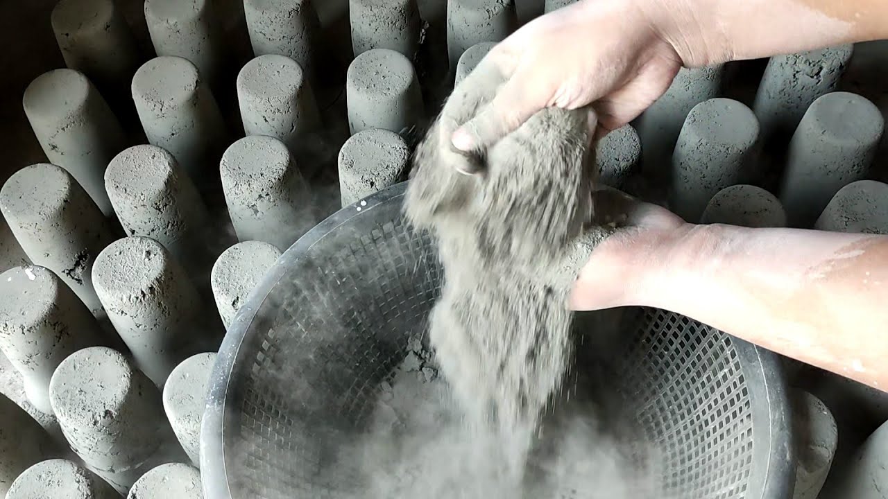ASMR || extra dusty smokey silky pure cement 40+ glasses wholecrush dry+water || 💯 moutuwatering 🤤
