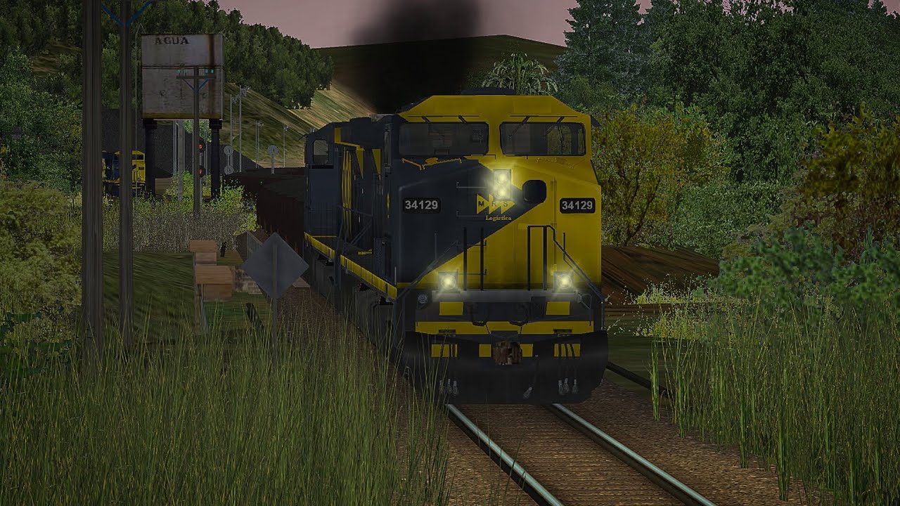 GE AC44I MRS passando em alta velocidade.