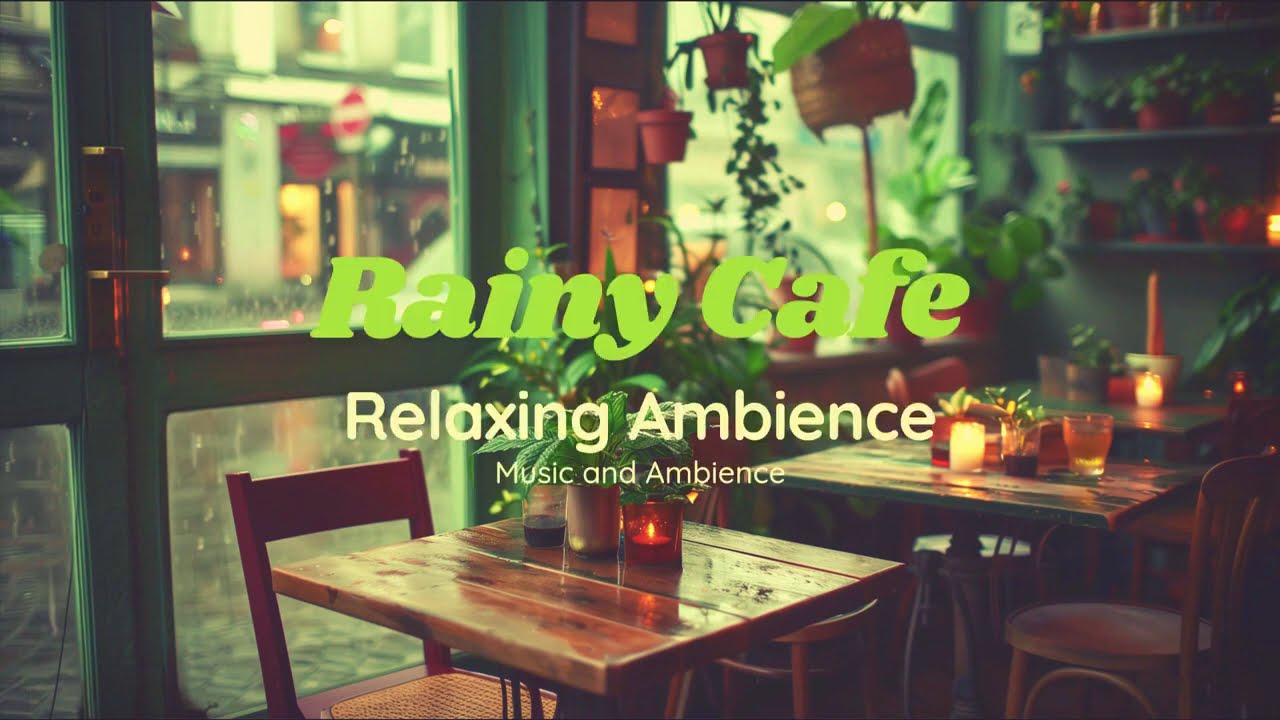 Cozy Rainy Caf&eacute; Ambience ☕ | Relaxing Folk Music & Rain Sounds for Studying, Reading, or Relaxing