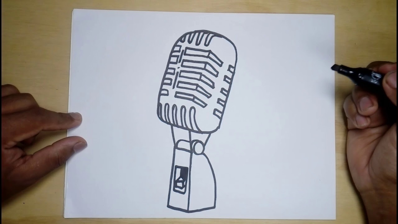 How to draw a microphone easily