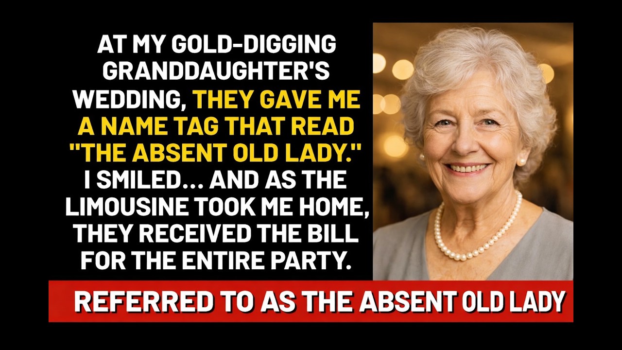At my gold-digging granddaughter’s wedding, they gave me a name tag that read 