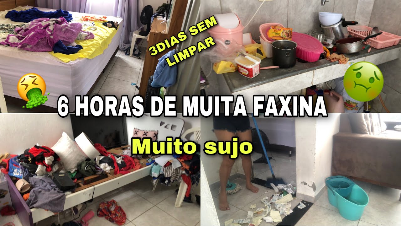 FAXINA COMPLETA | 3 DIAS SEM LIMPAR | 6 HORAS DE MUITA FAXINA 🥵