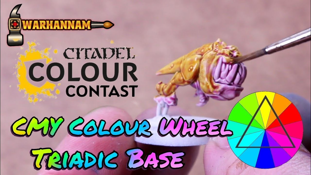 Playing with paint: Testing Contrast over a CMY wheel triadic base