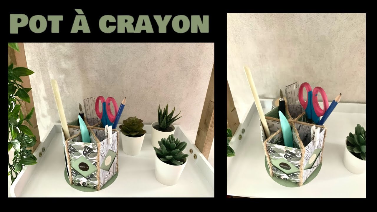TUTO SCRAP Pot à crayon ✏️