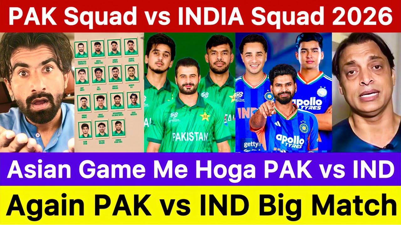 india vs pakistan reaction | pak squad asian game 2026 | sahibzada farhan | vaibhav suryavanshi 