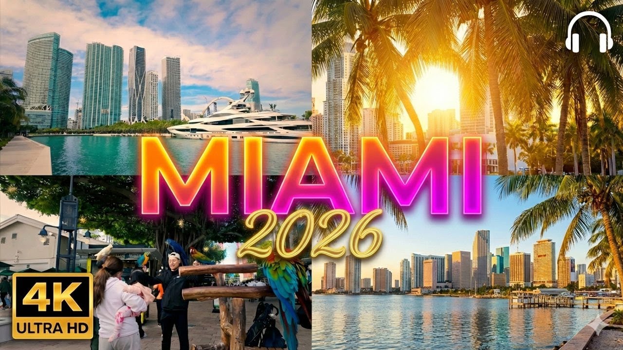 Miami Downtown to Brickell Walk 2026 🇺🇸 Mega Yachts & Riverwalk | 4K 60fps HDR