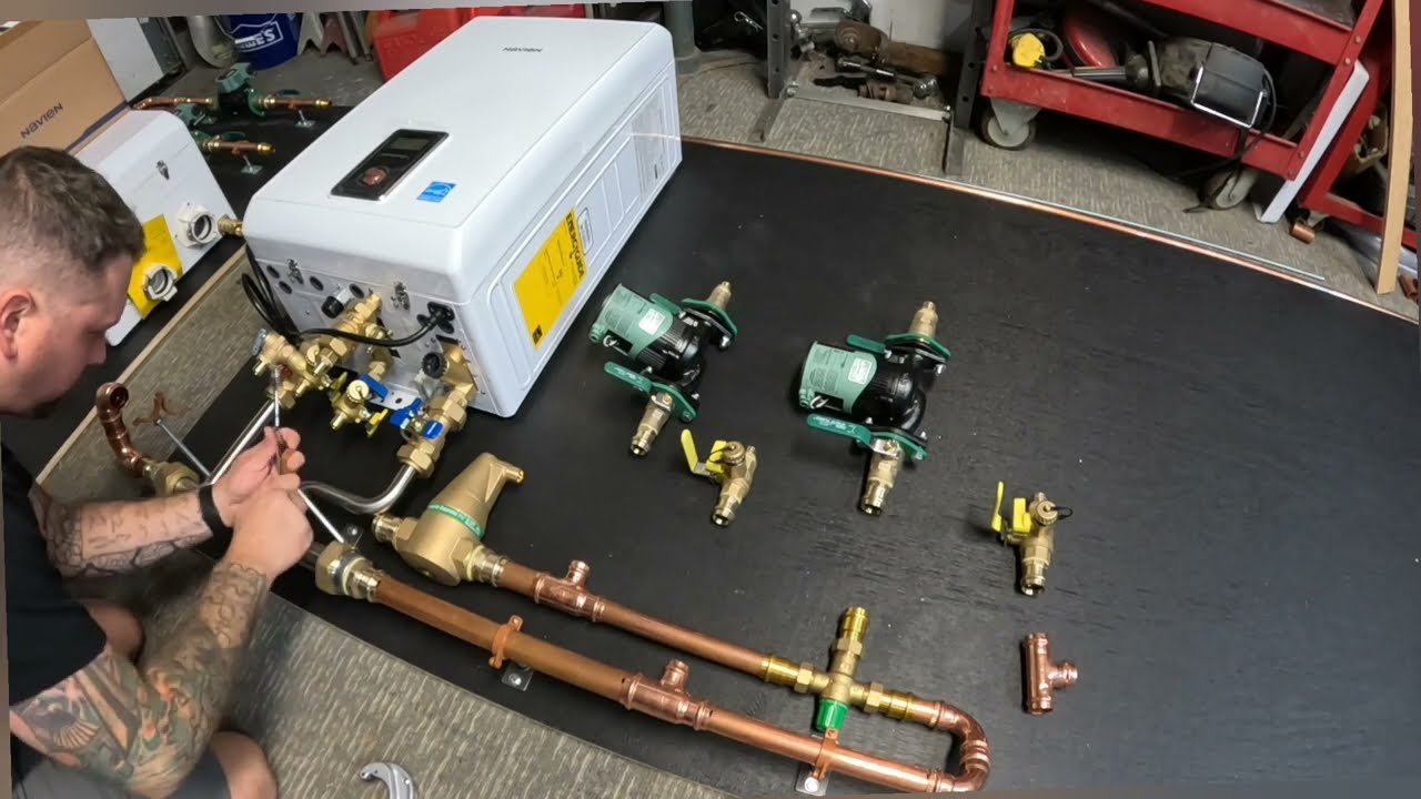 Navien Combi Boiler System Complete Build - Time Lapse (High Speed)