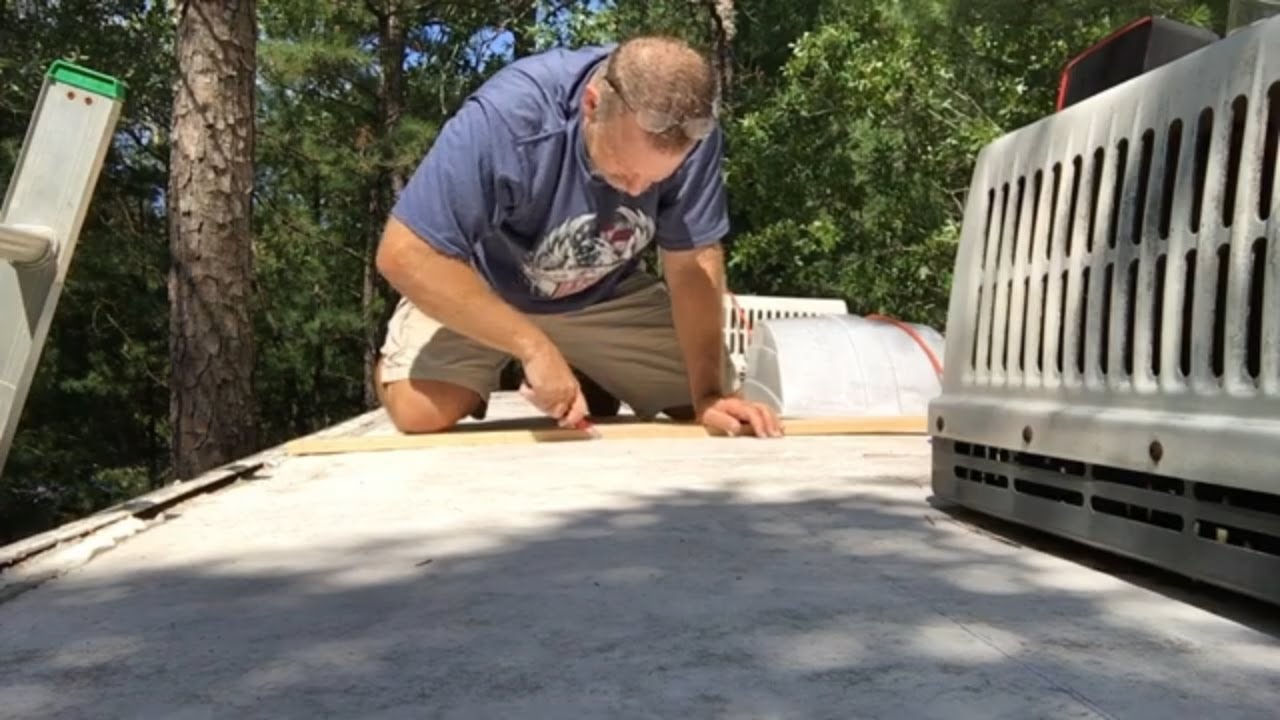 How I repaired my 5th wheel Camper RV roof.