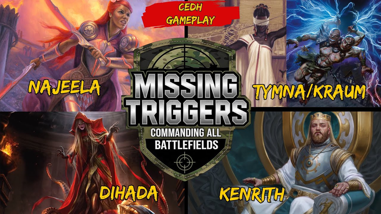 cEDH Gameplay!  Najeela vs Tymna/Kraum vs Kenrith vs Dihada - Interaction and Threat Assessment