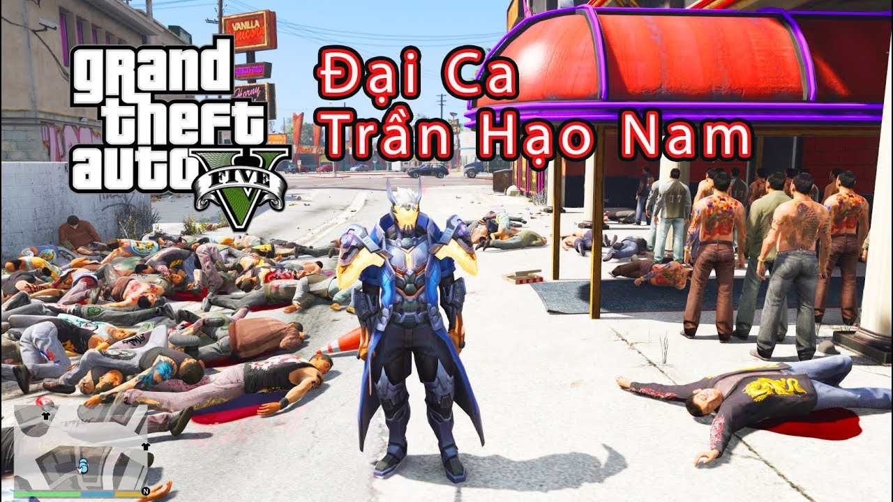 GTA 5 Mod - Đại Ca Trần Hạo Nam Đại Chiến Đại Ca Omen Bảo Vệ Qu&aacute;n Bar