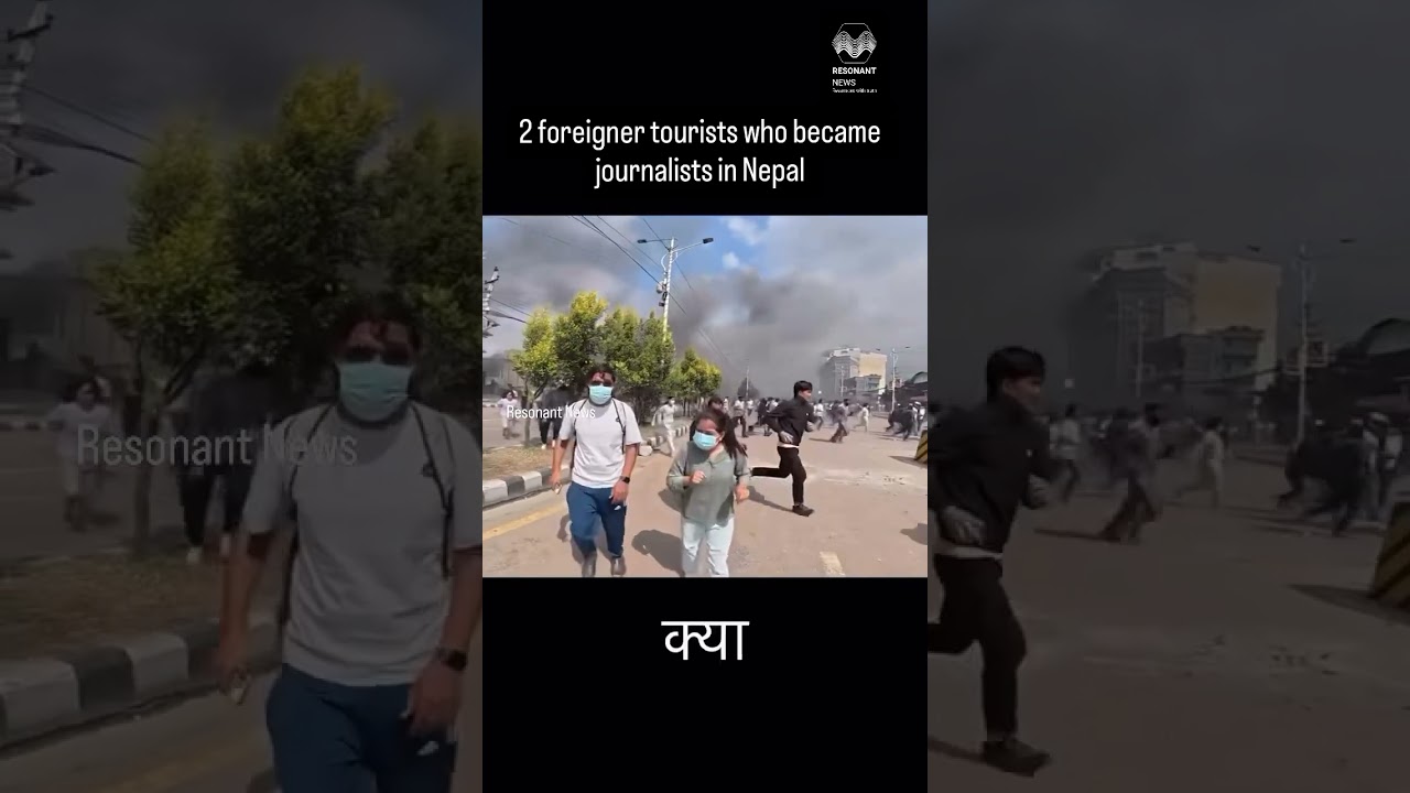 Two foreigners turned journalists in Nepal  😃😄