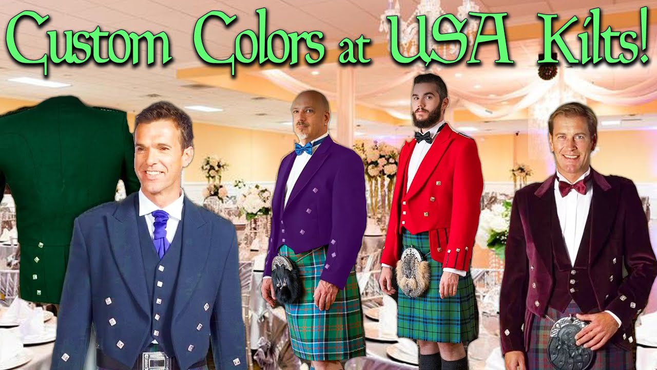 Custom Kilt Jacket Colors for Highland Dress - USA Kilts
