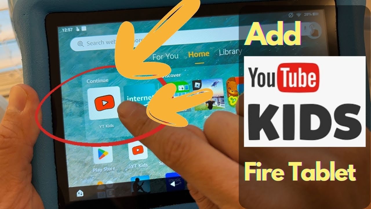 Загрузите YouTube Kids на планшет Any Fire