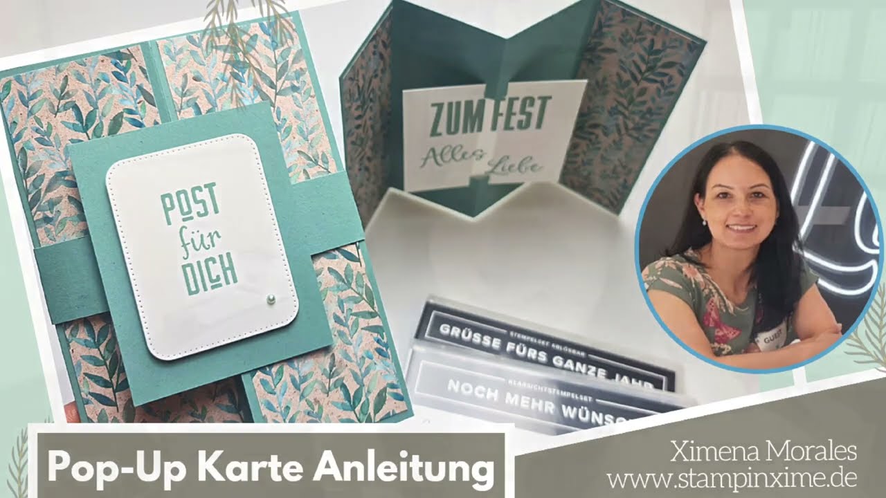 Pop-Up Weihnachtskarte | Stempel: Noch mehr Wünsche | Designerpapier Lavendelblüte von Stampin' Up!
