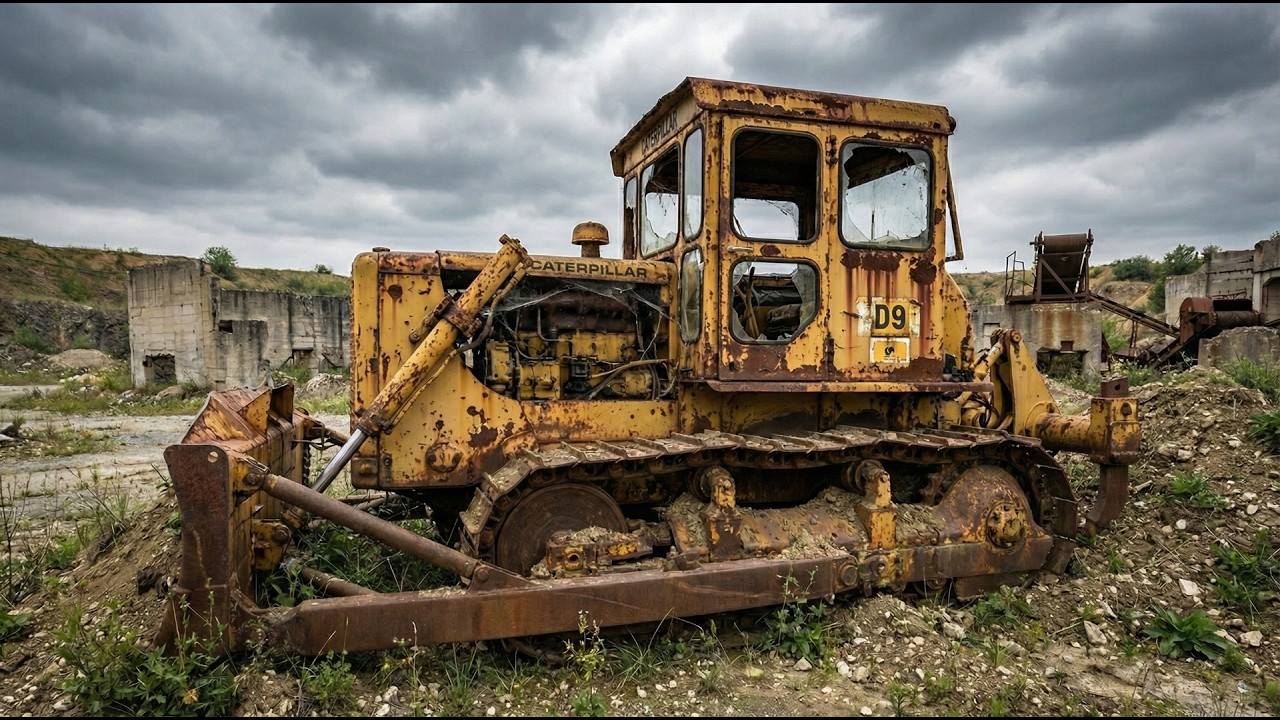 1955 Caterpillar D9 Restoration: Abandoned to Brand New (ASMR)