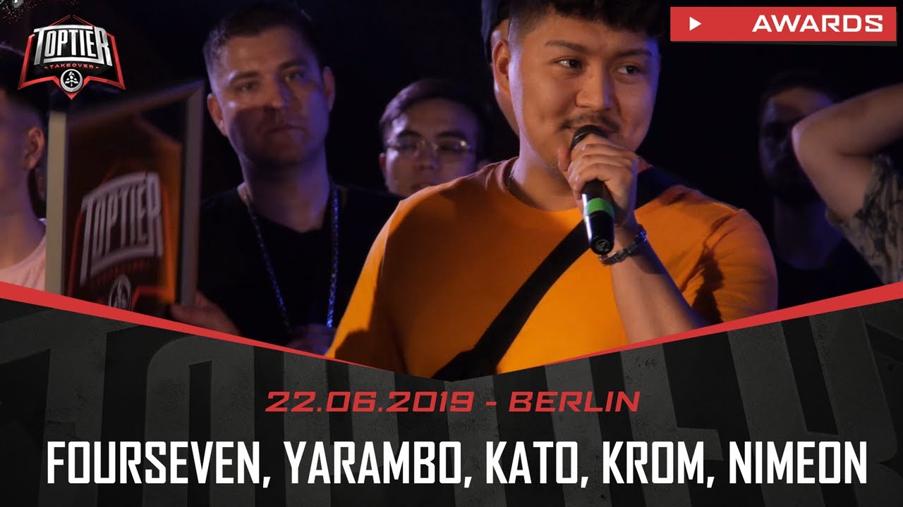 TOPTIER TAKEOVER: AWARDVERLEIHUNG 2019 mit FOURSEVEN, YARAMBO, KATO, KROM, NIMEON, TIERSTAR, GIER