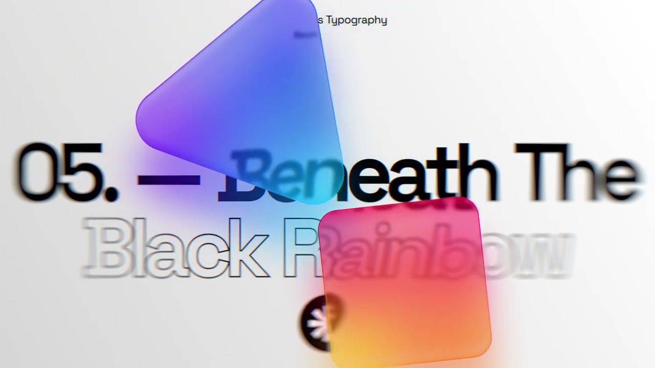 Color Glass Typography 2025 for After Effects Template