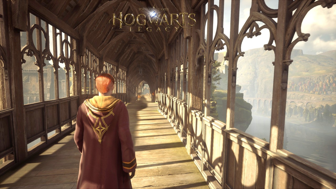 [4K] Autumn Hogwarts Castle Walking Tour | Hogwarts Legacy Ambience