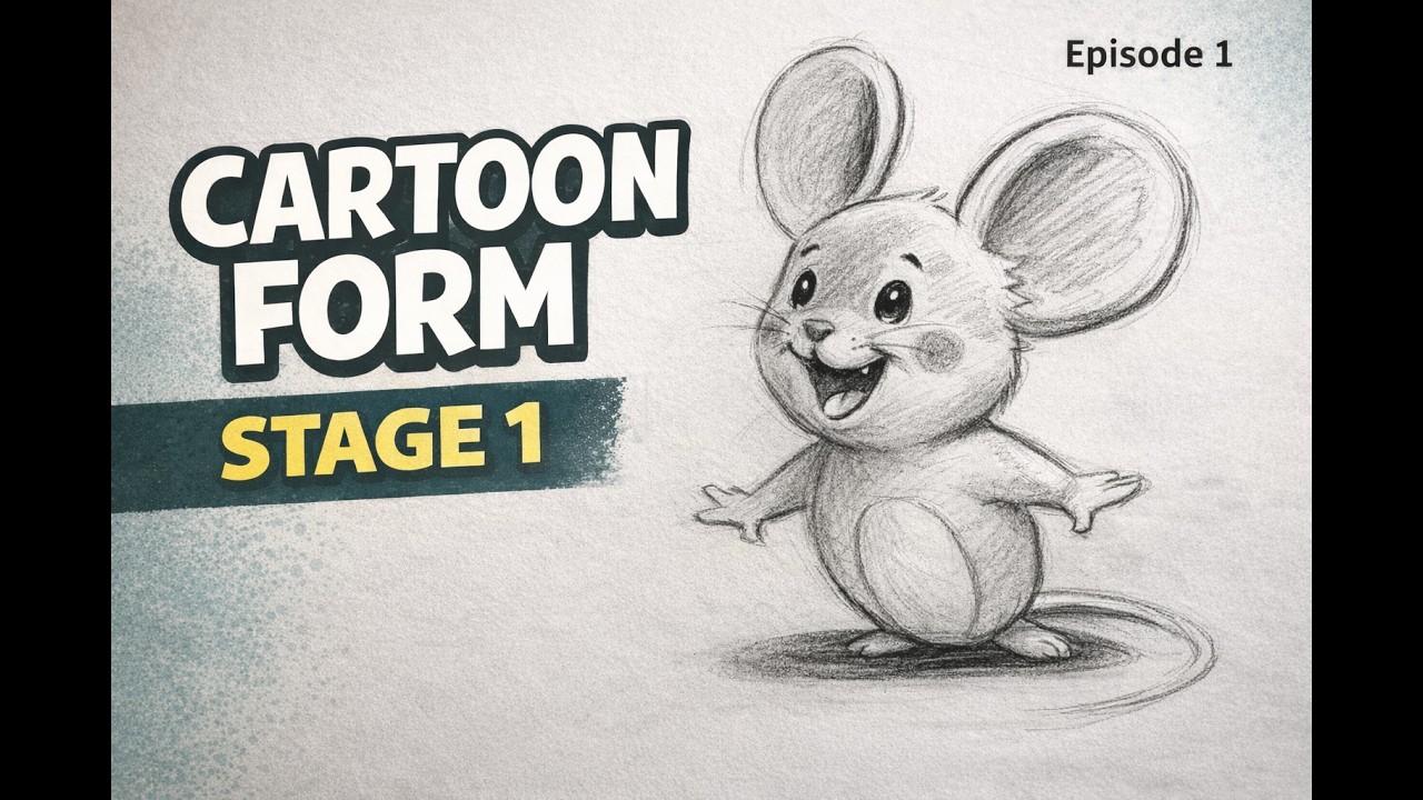 Cute Mouse Drawing Tutorial | Form and Structure Study