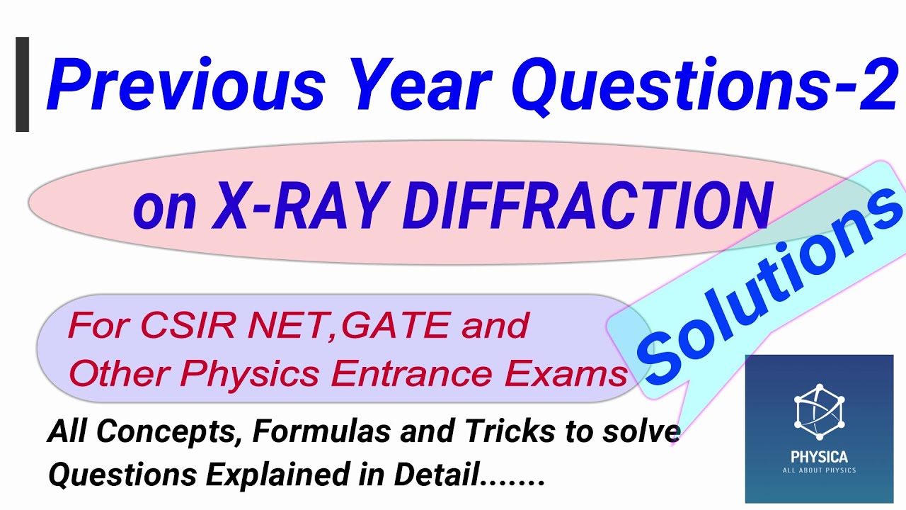 Previous Year Questions-2| X-RAY DIFFRACTION | SSP CMP | CSIR NET, GATE, MSc Physics,IIT-JAM