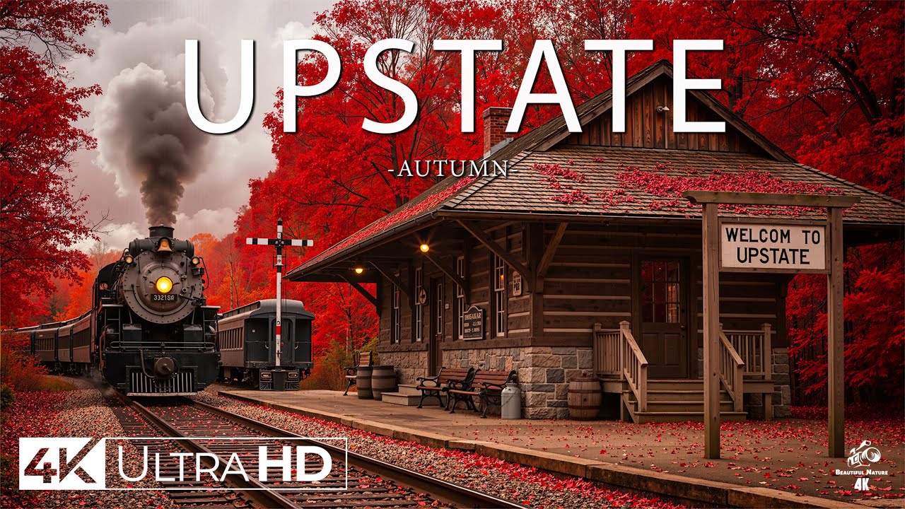 Autumn in Upstate New York 4K UHD 🍁 Vibrant Fall Foliage, Scenic Lakes & Charming Small Towns