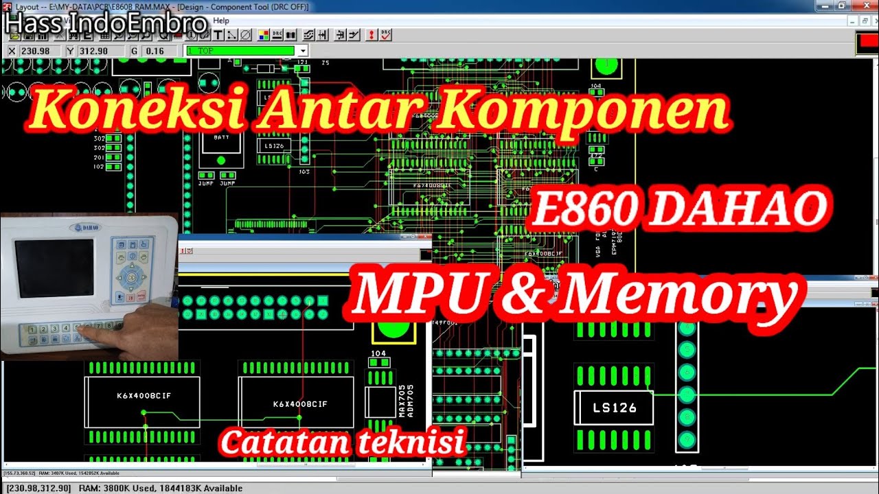 memory E860 dahao ¦¦ skema mainboard