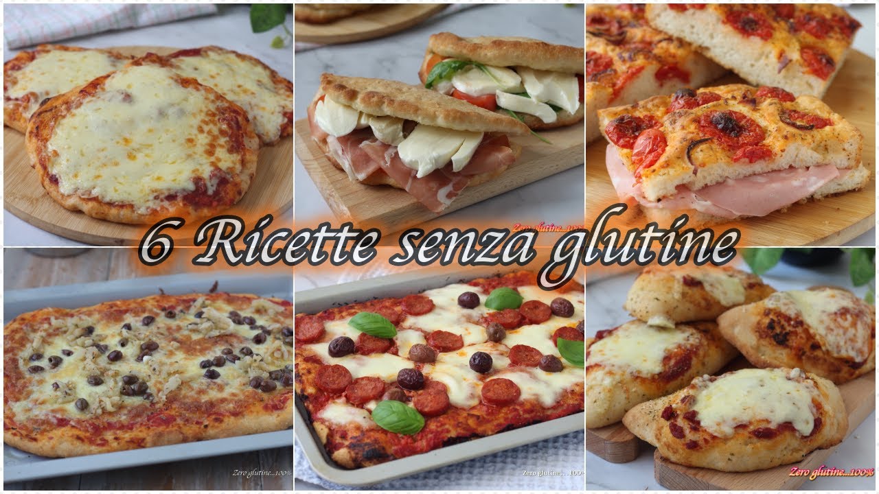 Pizzette, calzoni, Focaccia e Pizza: 6 Ricette senza glutine