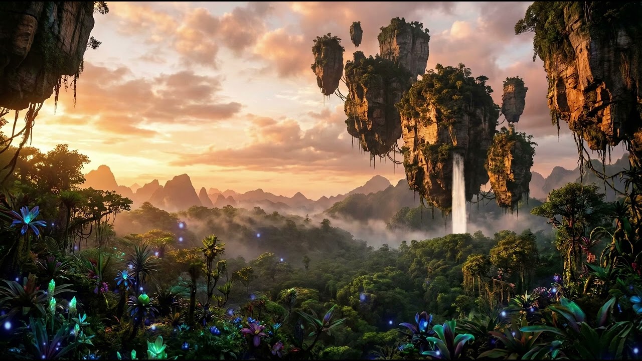 Pandora Floating Mountains 🌿 Relaxing Fantasy Atmosphere for Sleep, Study & Focus