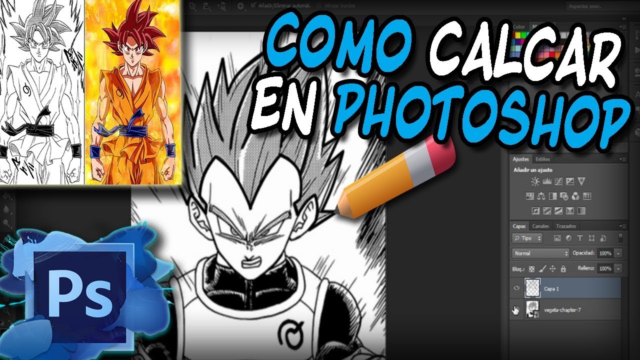 Como Calcar en Photoshop Cs6 y Remasterisar Dibujos | Tutorial en Español