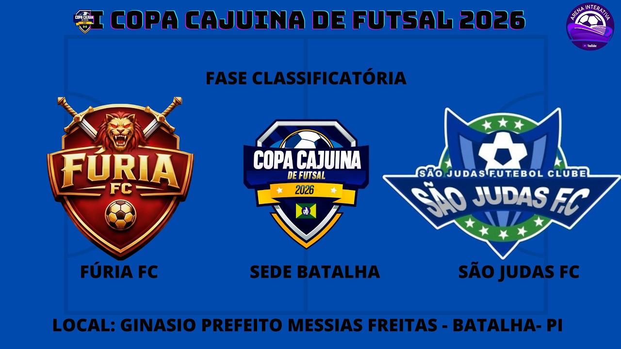 Copa Cajuína de Futsal 2026: Fase Classificatória: Fúria x São Judas